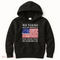 We Stand Out Of Respect Support Our Troops Kids Hoodie thumb 0