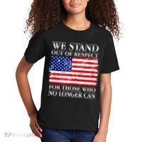 We Stand Out Of Respect Support Our Troops Kids T-Shirt thumb 2