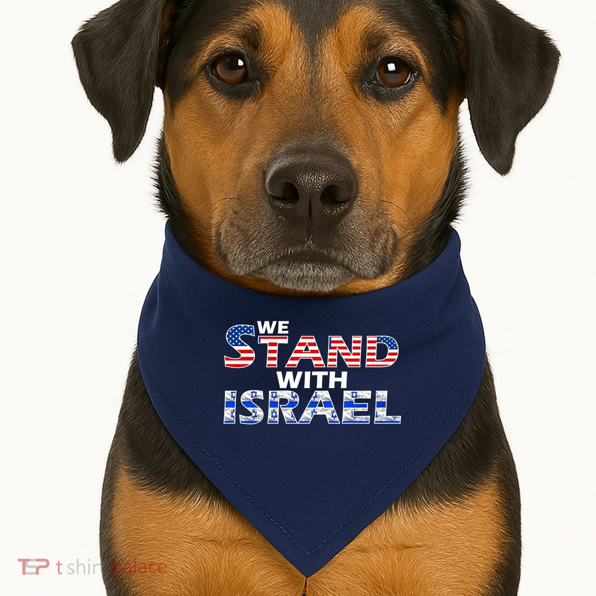 We Stand With Israel USA USA-Made Doggie Bandana