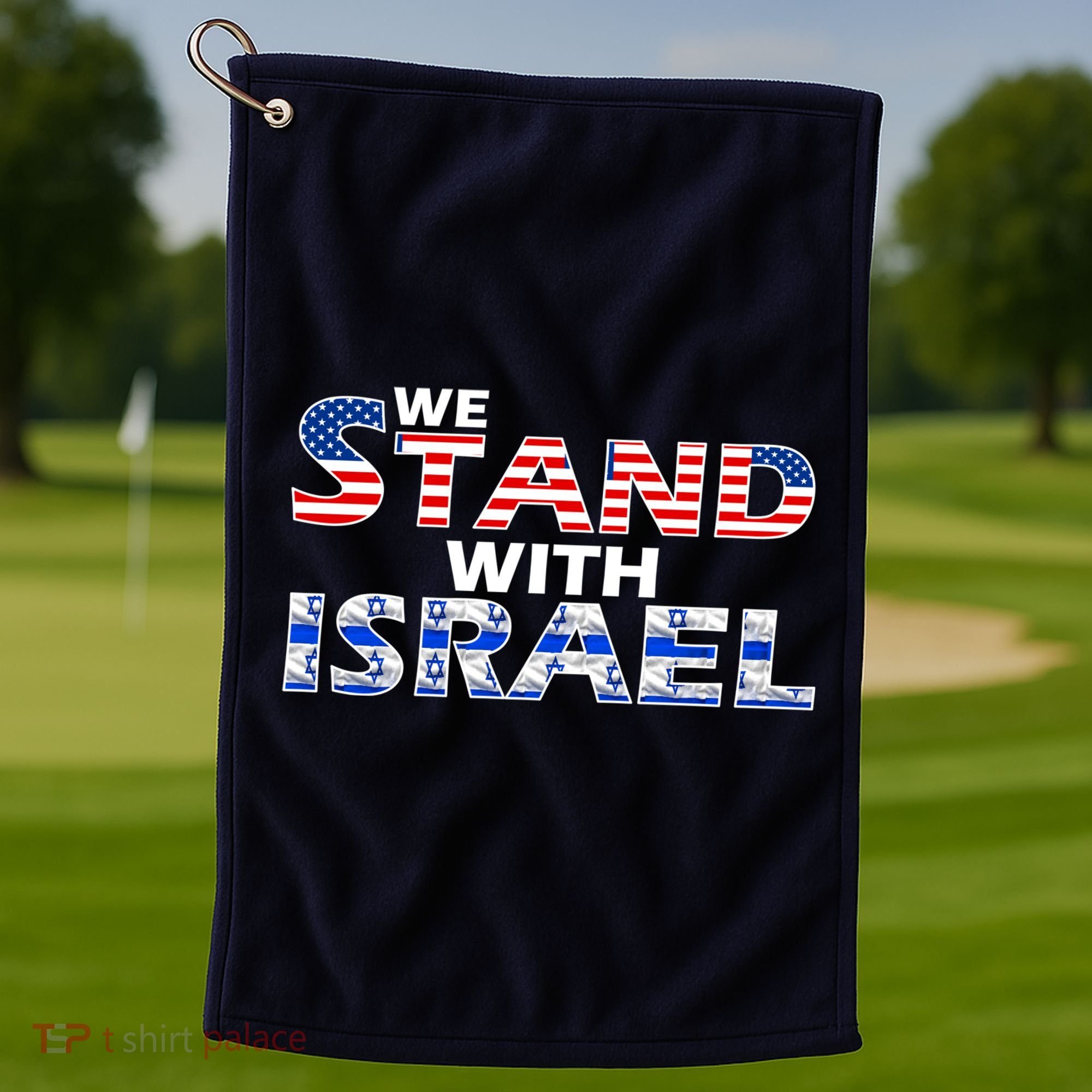 We Stand With Israel USA Golf Towel