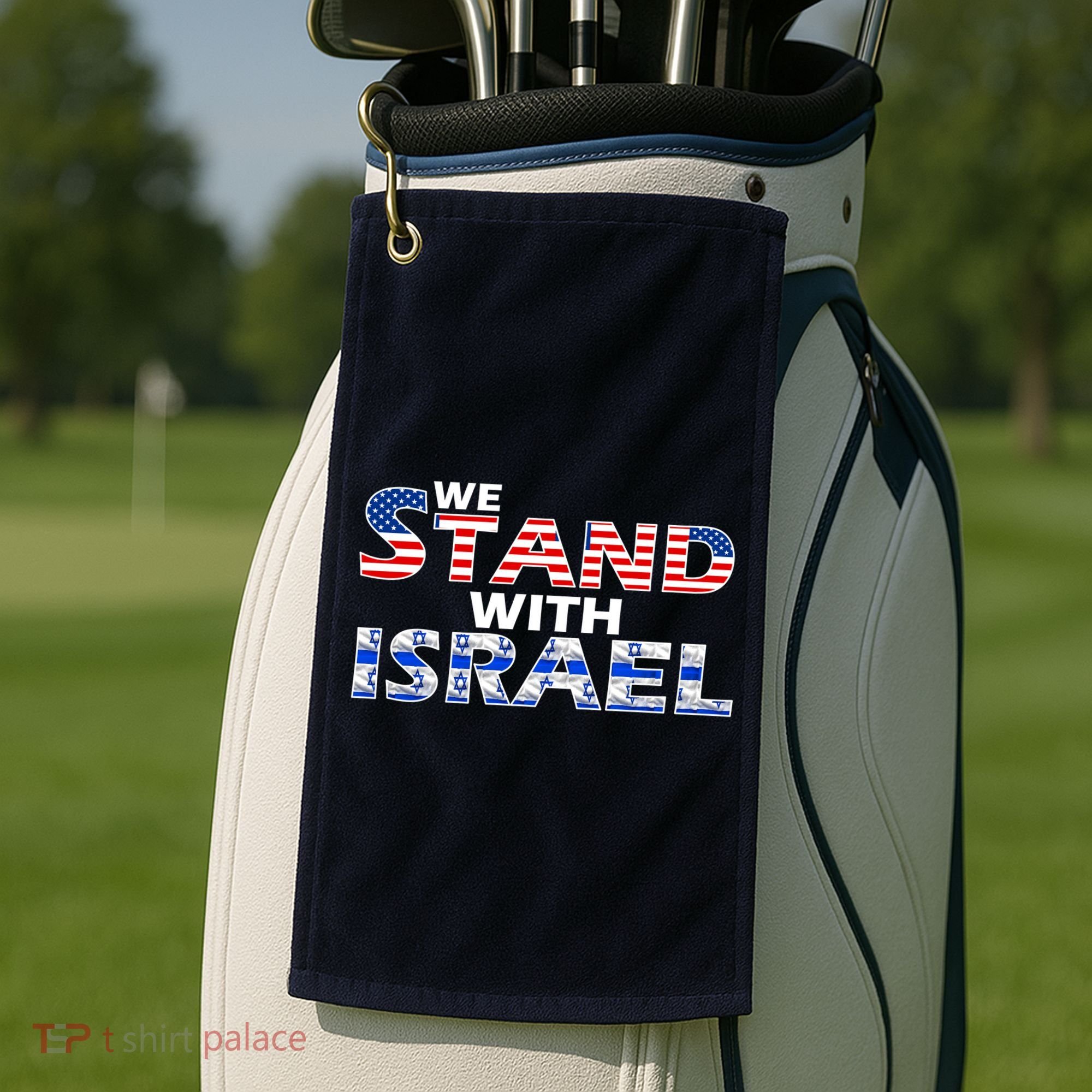 We Stand With Israel USA Golf Towel
