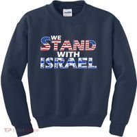 We Stand With Israel USA Kids Sweatshirt thumb 0