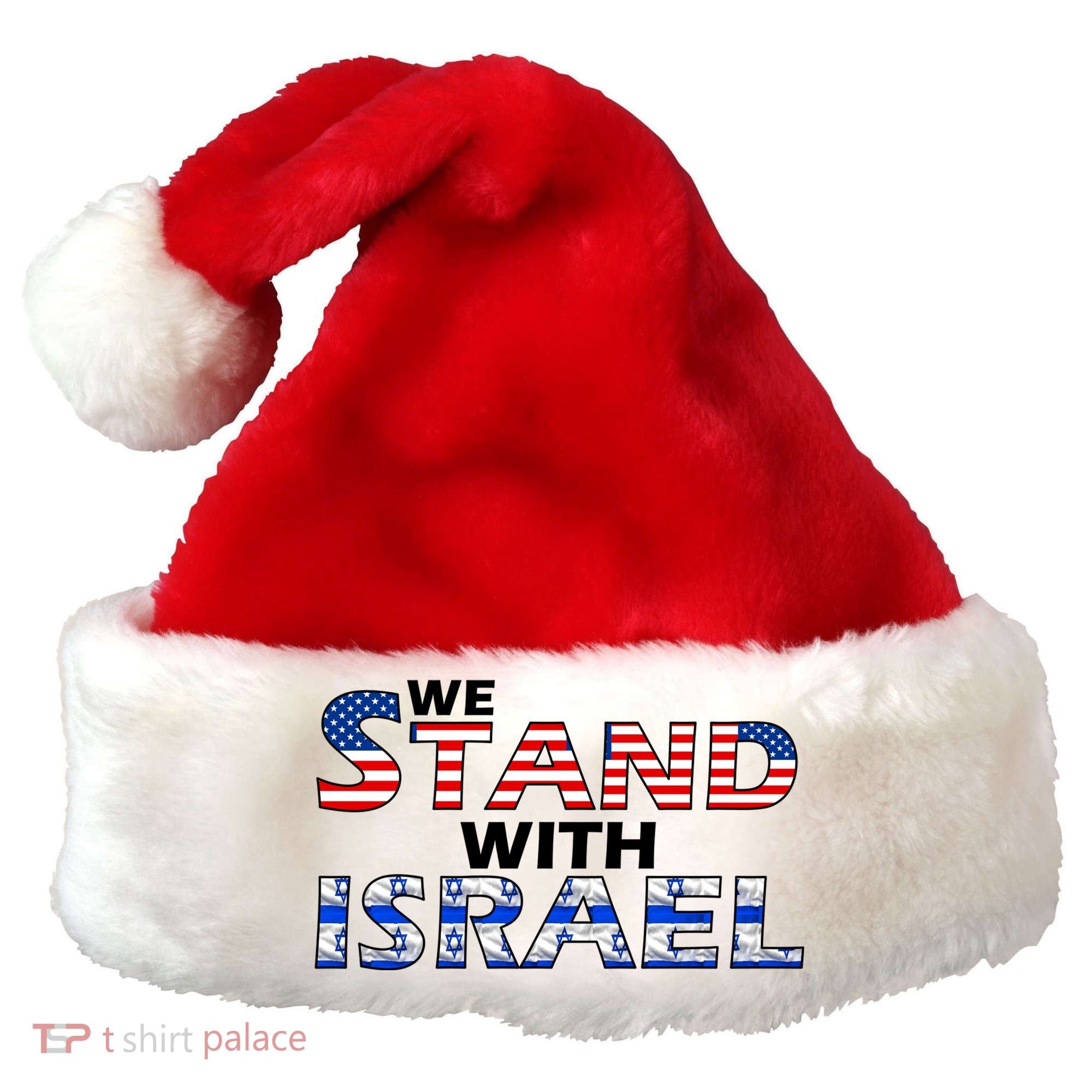 We Stand With Israel USA Santa Hat