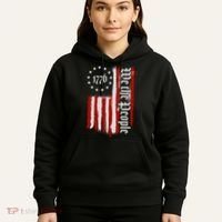 We The People 1776 Distressed USA American Flag Hoodie thumb 5