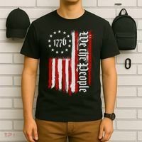 We The People 1776 Distressed USA American Flag T-Shirt thumb 6