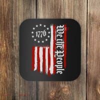 We The People 1776 Distressed USA American Flag Coaster thumb 0