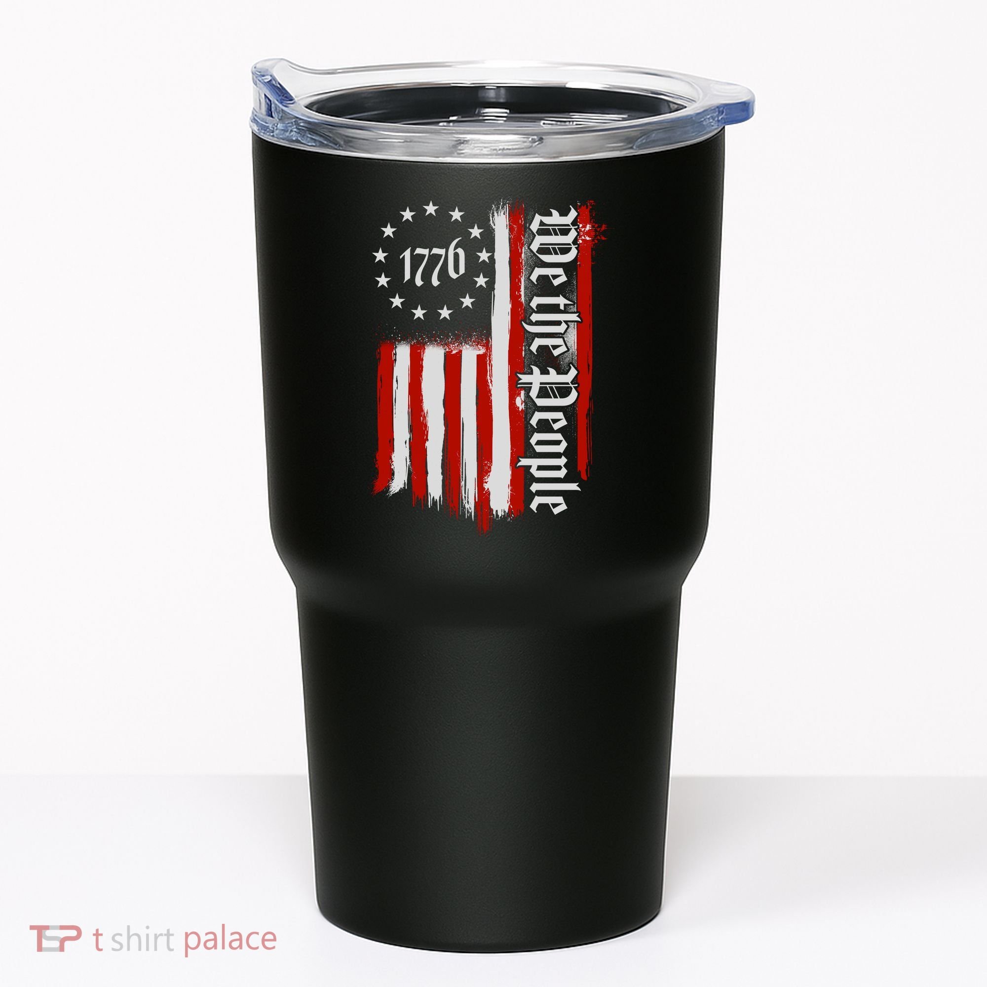 We The People 1776 Distressed USA American Flag Tumbler