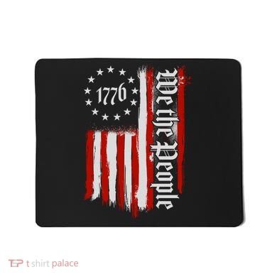 We The People 1776 Distressed USA American Flag Mousepad
