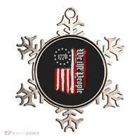 We The People 1776 Distressed USA American Flag Ornament thumb 0