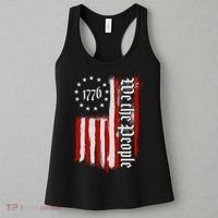 We The People 1776 Distressed USA American Flag Women's Tank Top thumb 3