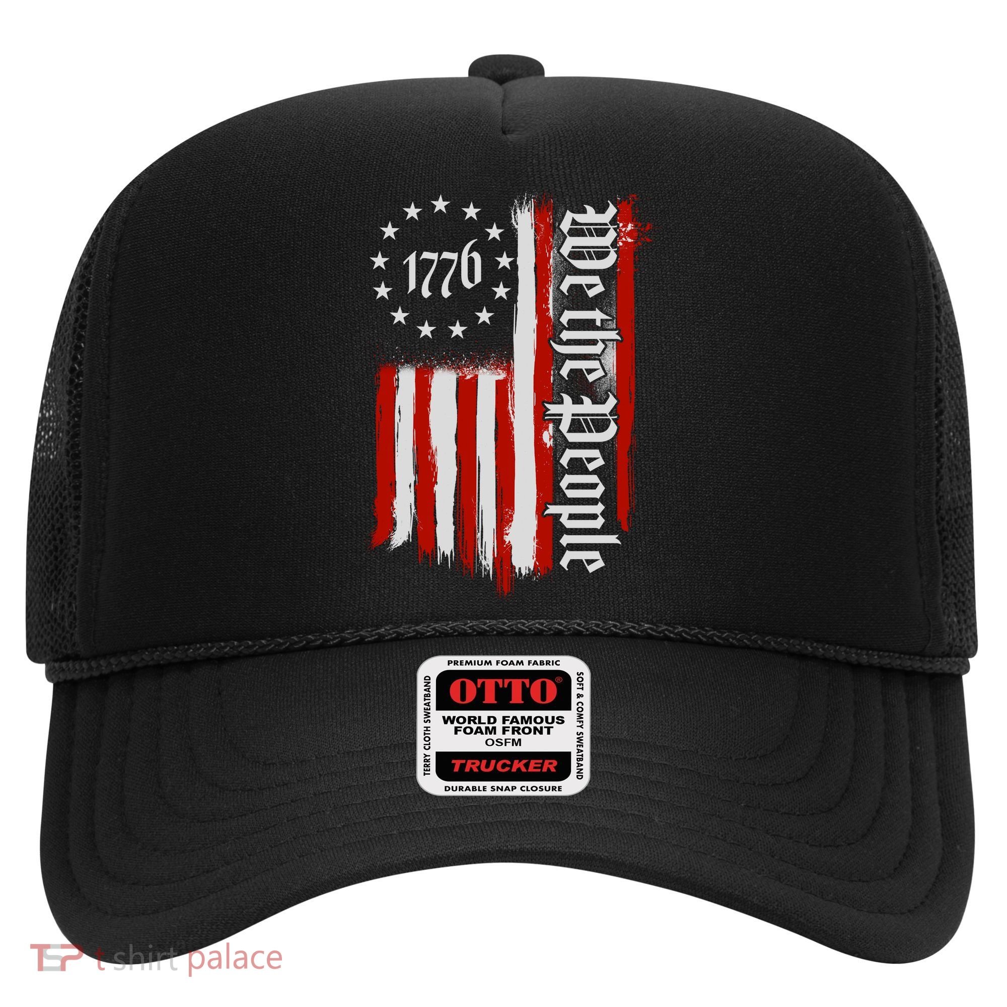 We The People 1776 Distressed USA American Flag Hat