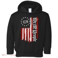 We The People 1776 Distressed USA American Flag Toddler Hoodie thumb 0