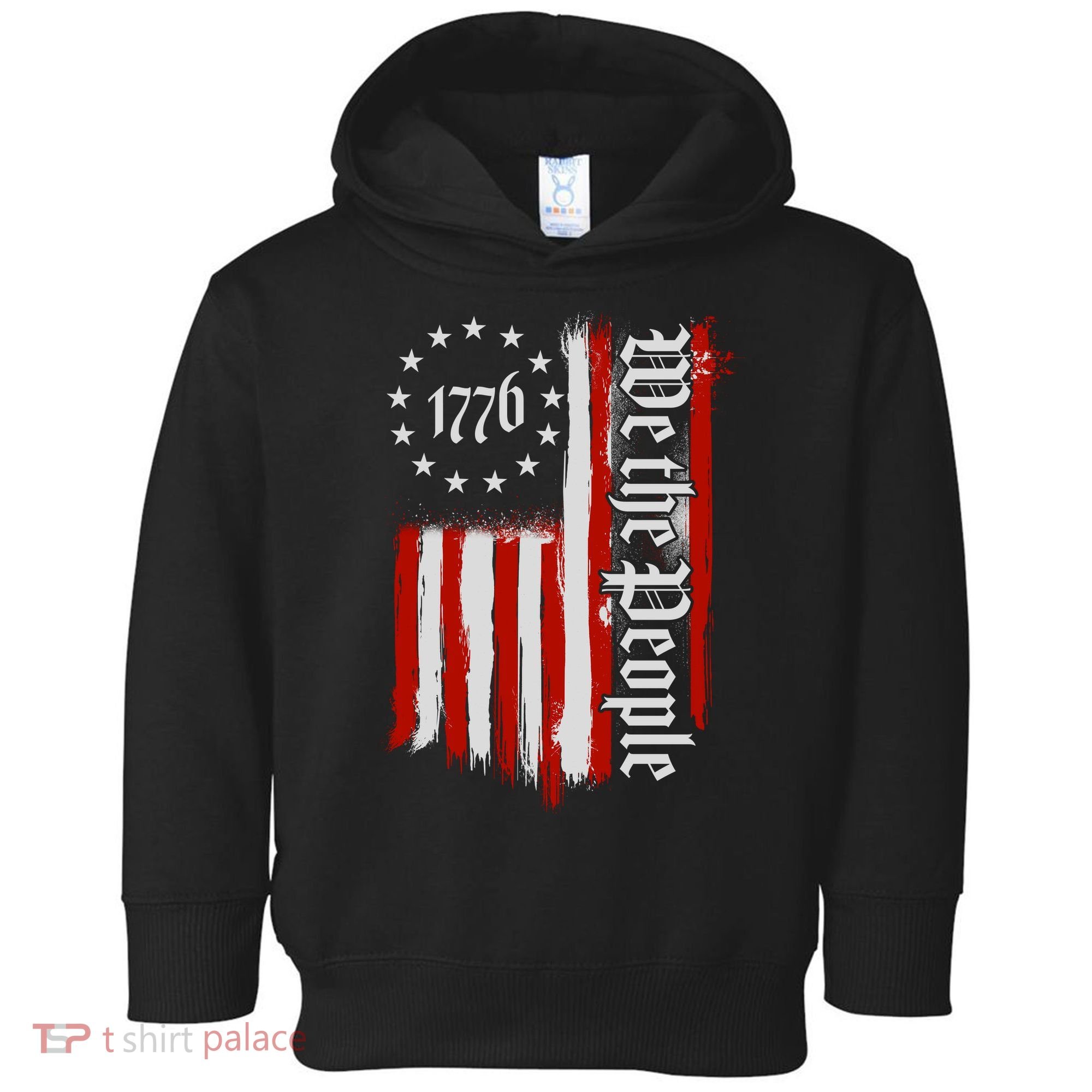 We The People 1776 Distressed USA American Flag Toddler Hoodie
