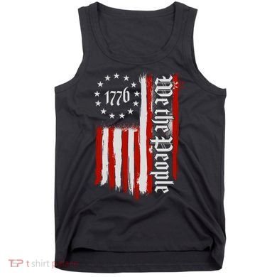 We The People 1776 Distressed USA American Flag Tank Top