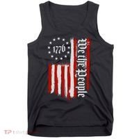 We The People 1776 Distressed USA American Flag Tank Top thumb 0