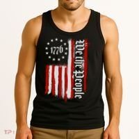 We The People 1776 Distressed USA American Flag Tank Top thumb 3