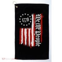We The People 1776 Distressed USA American Flag Golf Towel thumb 0