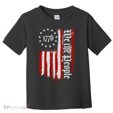 We The People 1776 Distressed USA American Flag Toddler T-Shirt