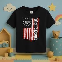 We The People 1776 Distressed USA American Flag Toddler T-Shirt thumb 3