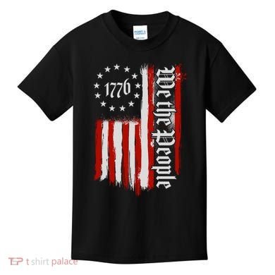 We The People 1776 Distressed USA American Flag Kids T-Shirt