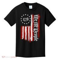 We The People 1776 Distressed USA American Flag Kids T-Shirt thumb 0