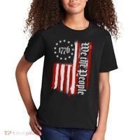 We The People 1776 Distressed USA American Flag Kids T-Shirt thumb 2