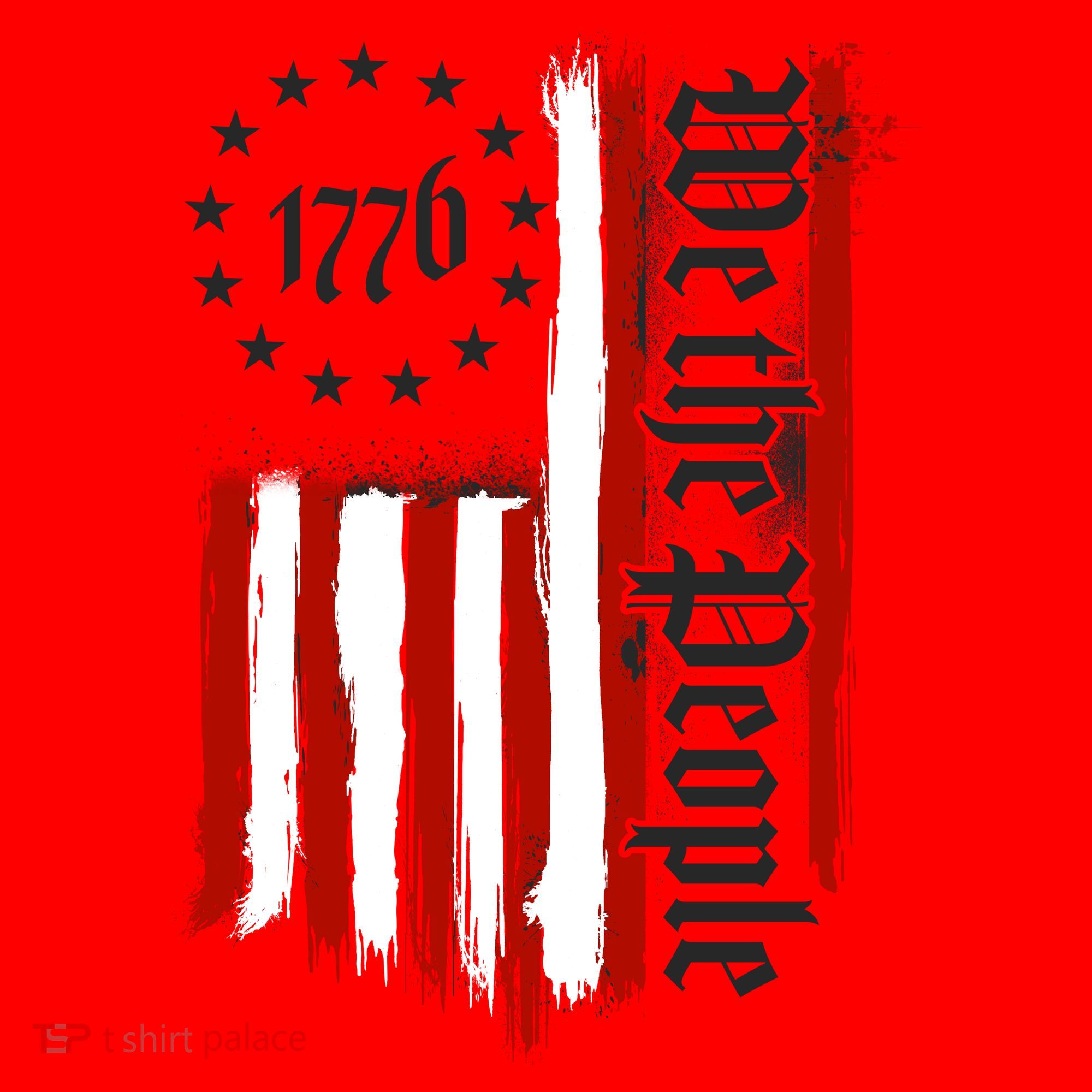 We The People 1776 Distressed USA American Flag Santa Hat