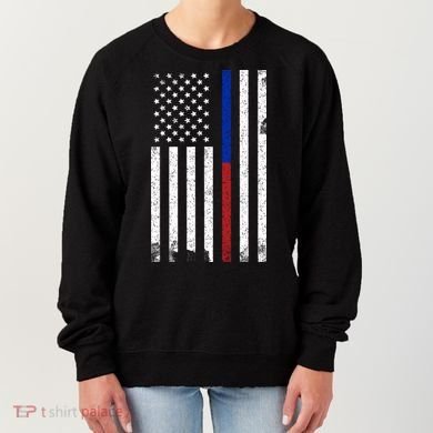 We The People Holsters  American Flag Thin Blue-Red Line Women's Sweatshirt