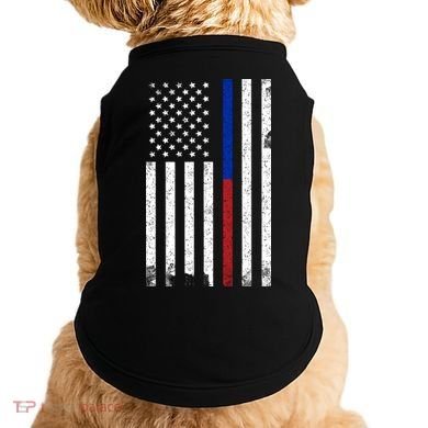 We The People Holsters  American Flag Thin Blue-Red Line Doggie Tank