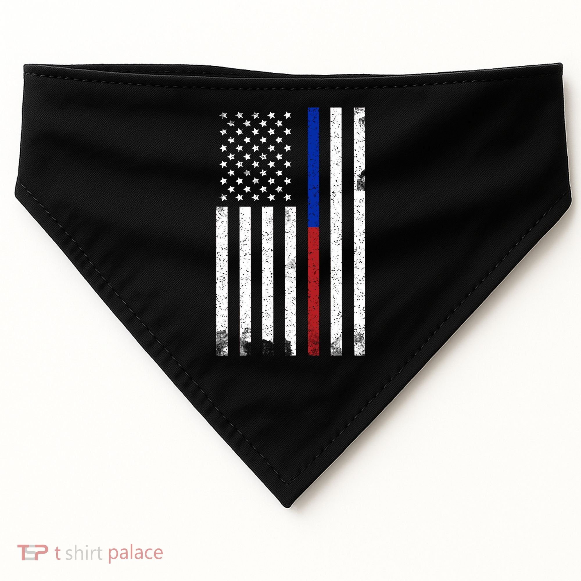 We The People Holsters  American Flag Thin Blue-Red Line USA-Made Doggie Bandana