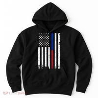 We The People Holsters  American Flag Thin Blue-Red Line Hoodie thumb 0
