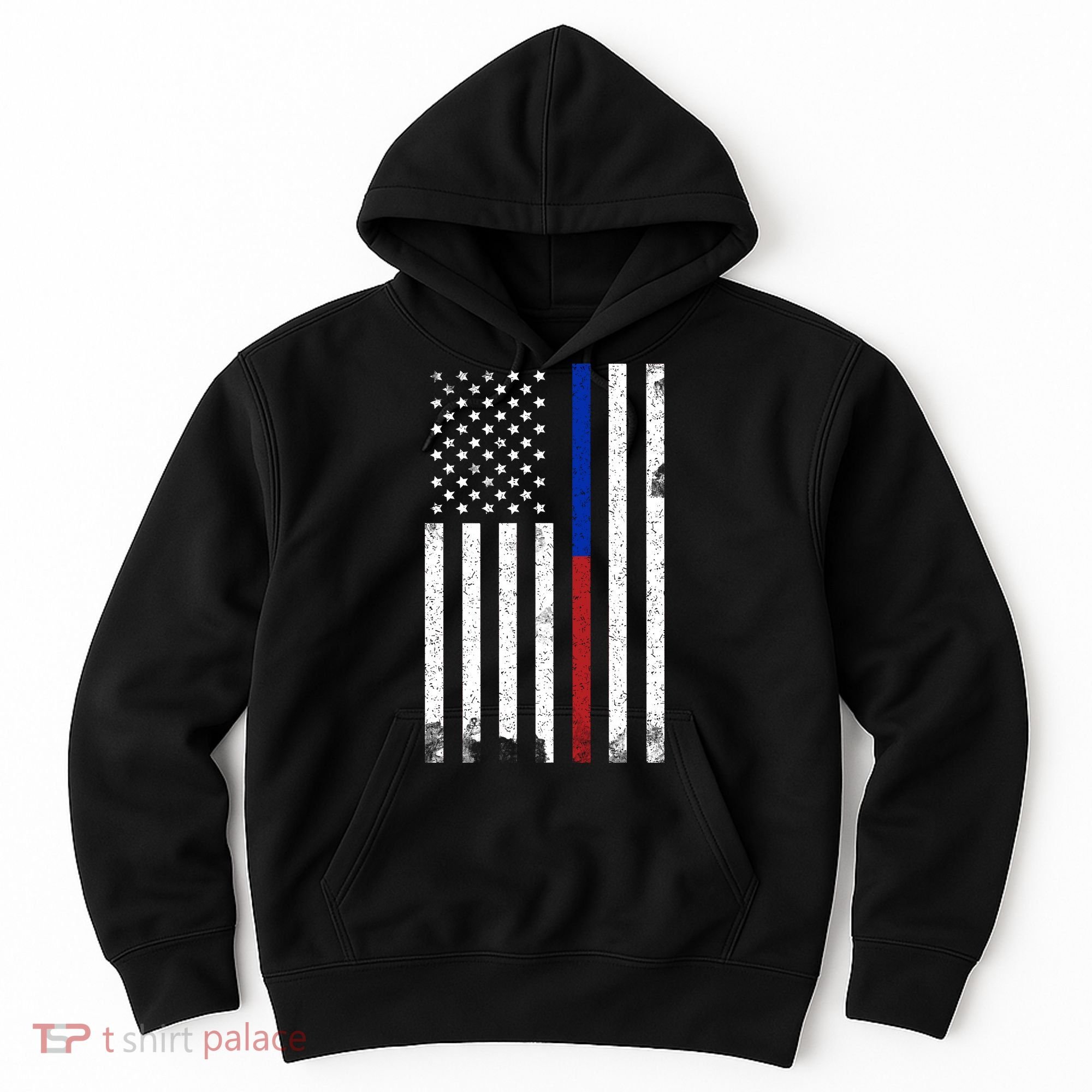 We The People Holsters  American Flag Thin Blue-Red Line Hoodie