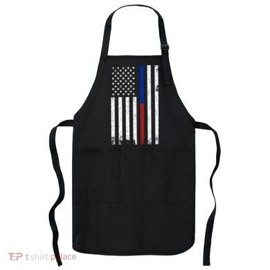 We The People Holsters  American Flag Thin Blue-Red Line Apron