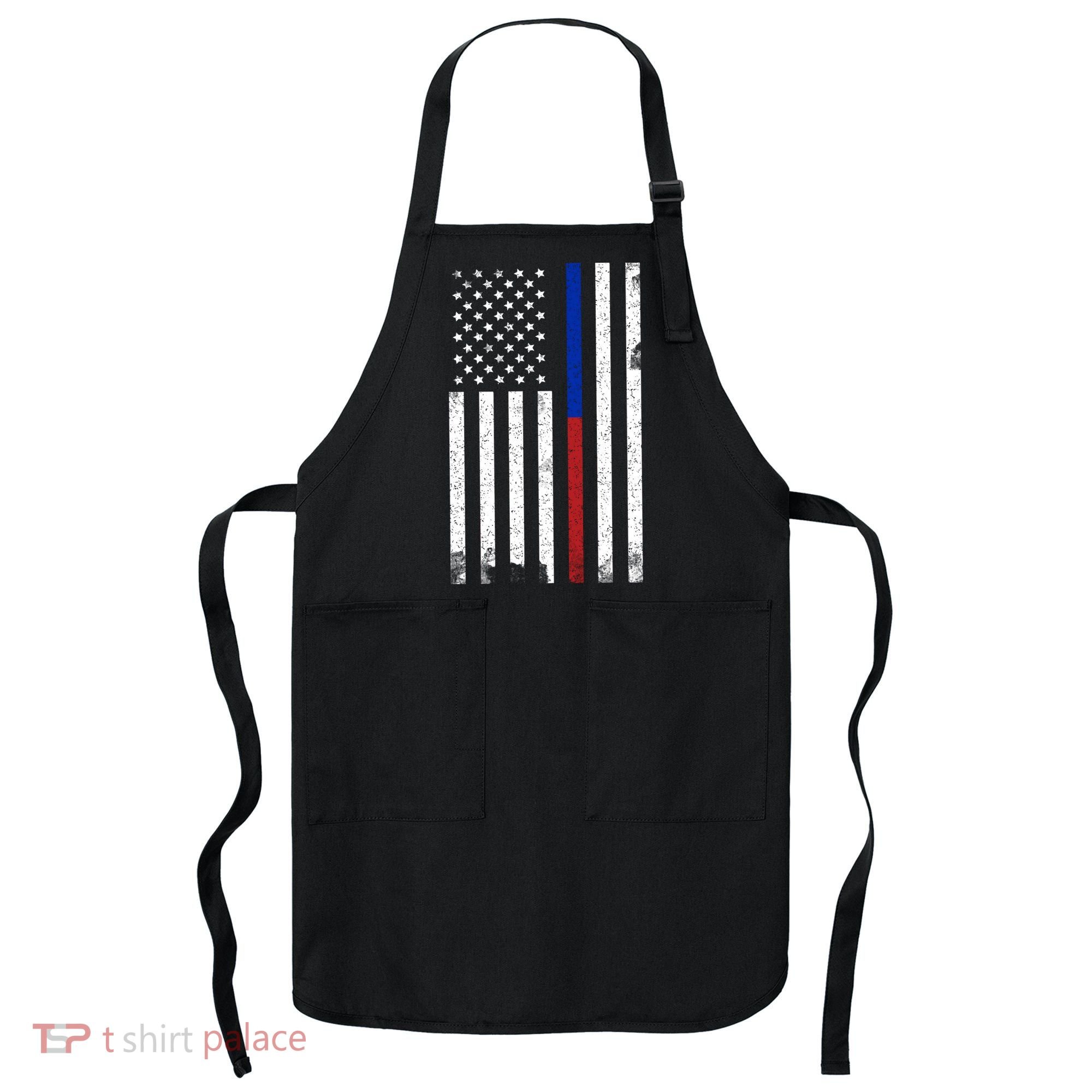 We The People Holsters  American Flag Thin Blue-Red Line Apron