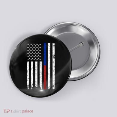 We The People Holsters  American Flag Thin Blue-Red Line Button