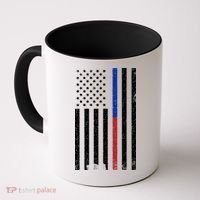 We The People Holsters  American Flag Thin Blue-Red Line Coffee Mug thumb 0