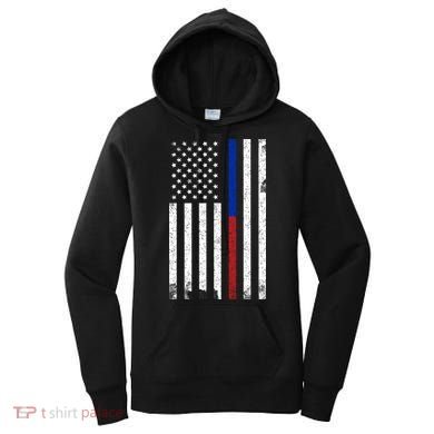 We The People Holsters  American Flag Thin Blue-Red Line Women's Hoodie