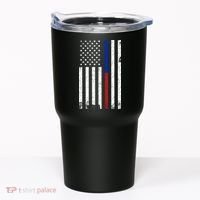 We The People Holsters  American Flag Thin Blue-Red Line Tumbler thumb 0