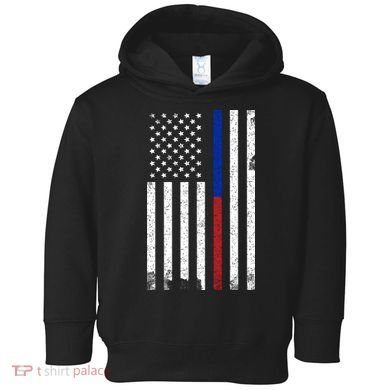 We The People Holsters  American Flag Thin Blue-Red Line Toddler Hoodie