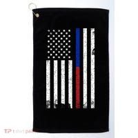 We The People Holsters  American Flag Thin Blue-Red Line Golf Towel thumb 0