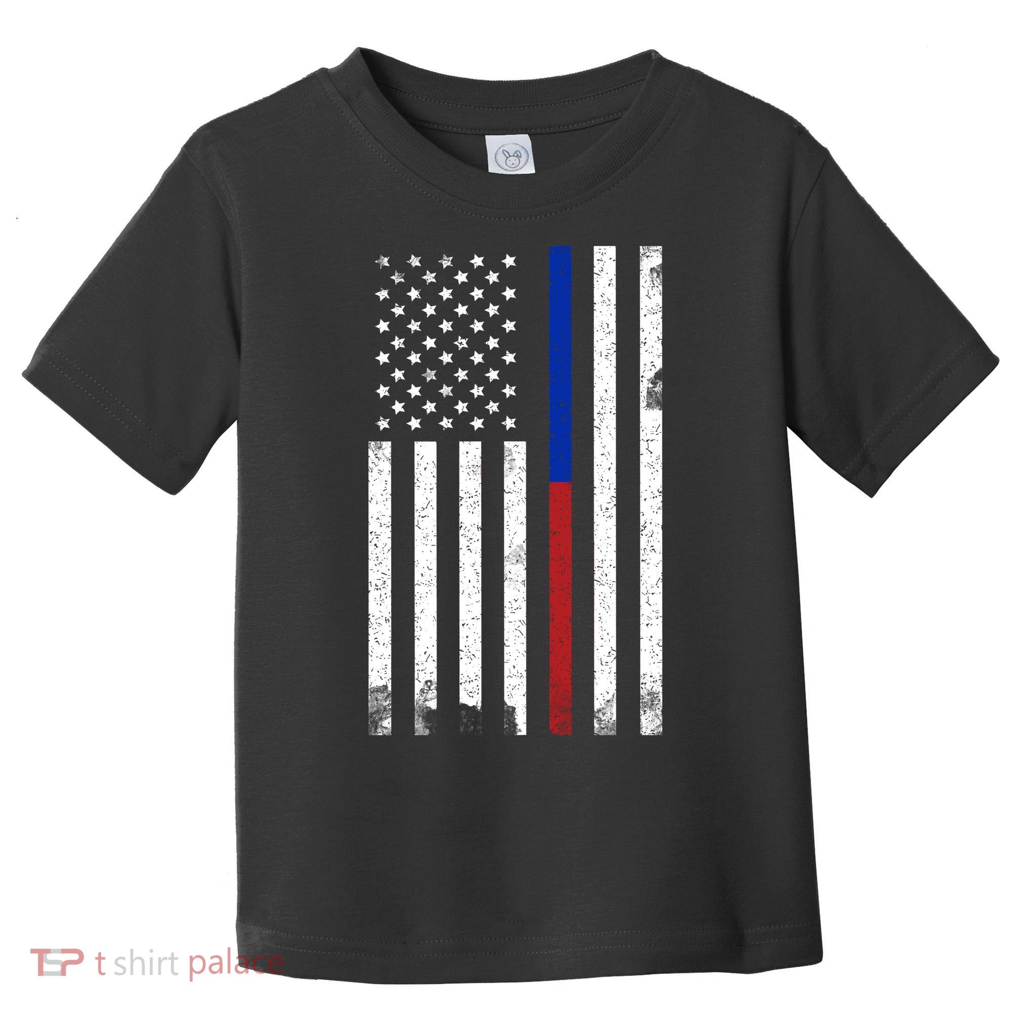 We The People Holsters  American Flag Thin Blue-Red Line Toddler T-Shirt