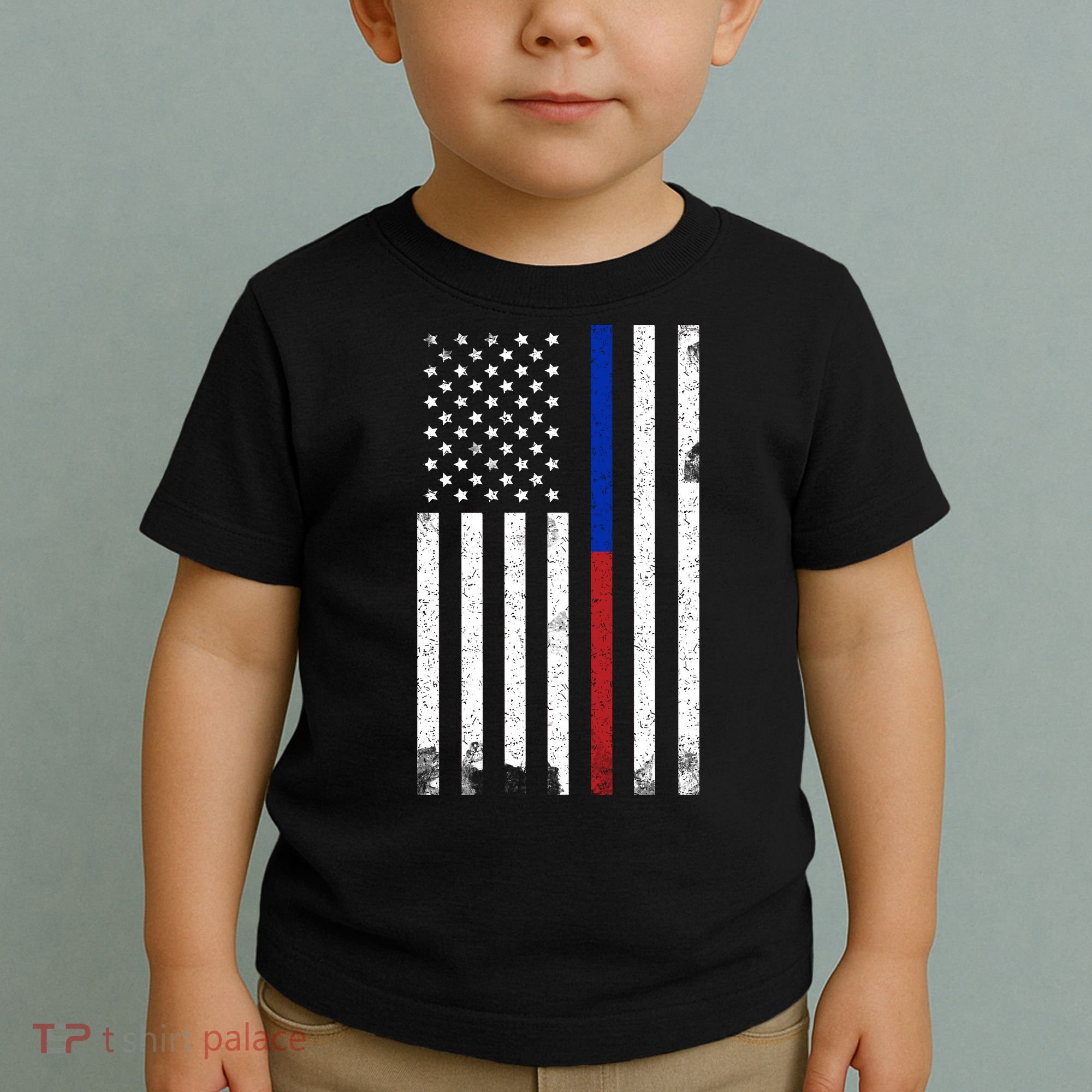 We The People Holsters  American Flag Thin Blue-Red Line Toddler T-Shirt