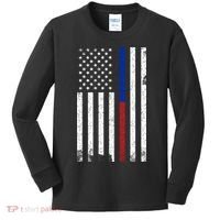 We The People Holsters  American Flag Thin Blue-Red Line Kids Long Sleeve Shirt thumb 0