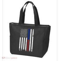 We The People Holsters  American Flag Thin Blue-Red Line Tote Bag thumb 3