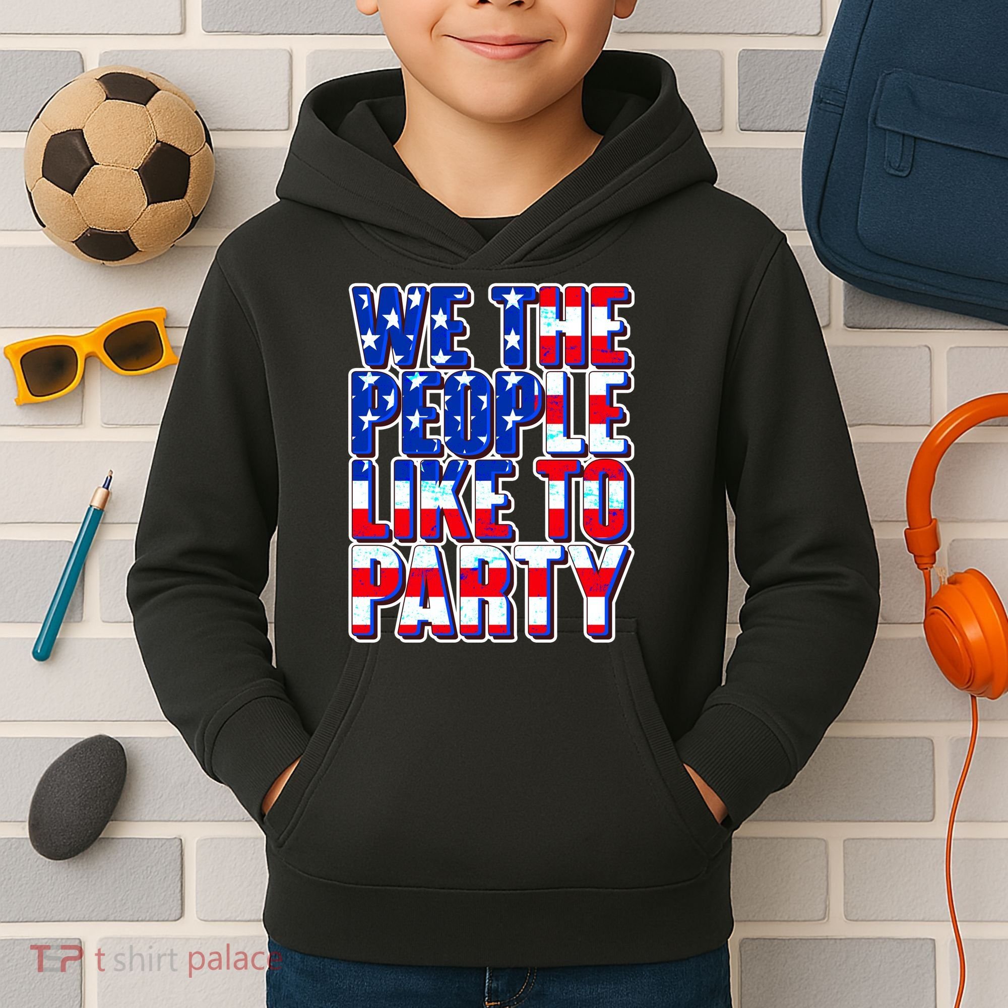 We The People Like To Party Kids Hoodie