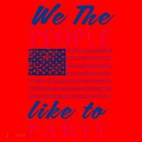 We The People Like To Party In The USA Santa Hat thumb 1