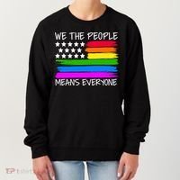 We The People Means Everyone Rainbow LGBT Flag Women's Sweatshirt thumb 0