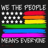 We The People Means Everyone Rainbow LGBT Flag Apron thumb 3