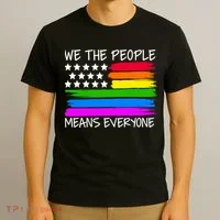 We The People Means Everyone Rainbow LGBT Flag T-Shirt thumb 3