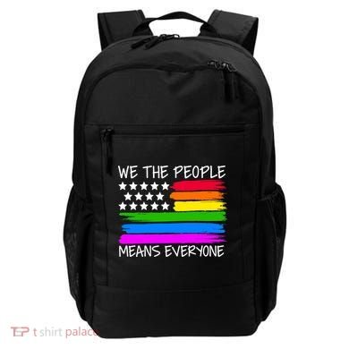 We The People Means Everyone Rainbow LGBT Flag Backpack